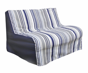 Slipcover for Twin Size E-Frame in Newport Blue - Deco Pleated - 33-1413-637