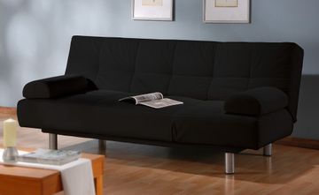 Sofa Bed Convertible in Black - Aruba - CC-ARB2-D2-BK