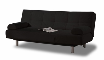 Sofa Bed Convertible in Black - Aruba - CC-ARB2-D2-BK