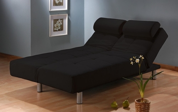 Sofa Bed Convertible in Black - Aruba - CC-ARB2-D2-BK