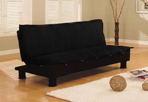Sofa Bed Convertible in Black - Charmaine - SA-CHN-D2-BK