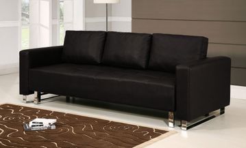 Sofa Bed Convertible in Dark Brown - Lincoln Park - BA-LCP-FA-DB