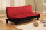 Sofa Bed Convertible in Red - Charmaine - SA-CHN-D2-RD