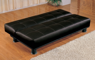 Sofa Bed in Black Vinyl - Coaster - 300163