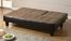 Sofa Bed in Tan Microfiber / Dark Brown Vinyl - Coaster - 300237