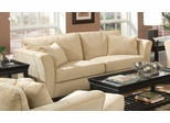 Sofa in Bella Velvet in Stone Fabric - Coaster