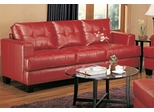 Sofa in Red Leather - Coaster