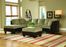 Sofa Sectional Set in Herbal Bella Microfiber / Bi-cast Vinyl - 9838HB-SET