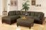 Sofa Sectional Set (Reversible) with Ottoman in Sage - F7620