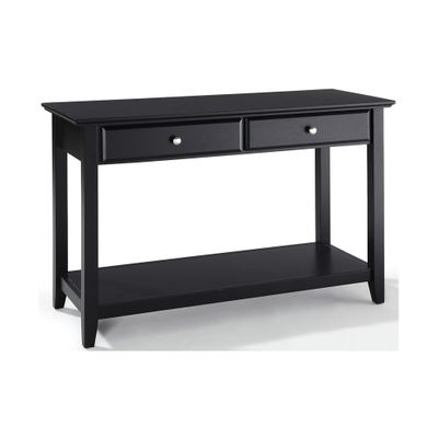 Sofa Table With Storage Drawers in Black - CROSLEY-CF1303-BK