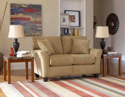 Sofab Shag Loveseat in Prairie - 1289M