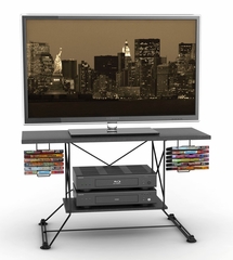 Soho TV Stand, Black, Black Carbon Fiber - Atlantic - 88335754