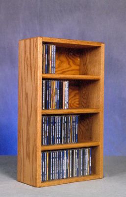 Solid Oak 104 CD Desktop or Shelf CD Cabinet - 403-1