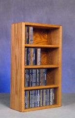 Solid Oak 104 CD Desktop or Shelf CD Cabinet - 403-1