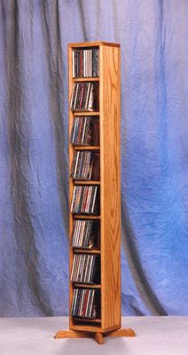 Solid Oak 112 Capacity CD Storage Cabinet - 806