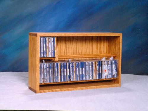 Solid Oak 112 CD Multimedia Storage Cabinet - 206-24