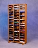 Solid Oak 120 VHS Storage Tower  - 308-4VHS