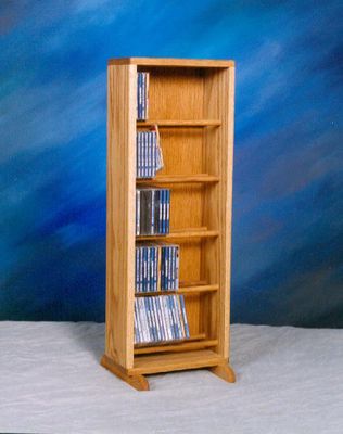 Solid Oak 130 CD Multimedia Storage Cabinet - 506-12