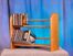 Solid Oak 2 Row Dowel CD Rack - 201L