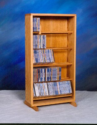 Solid Oak 220 CD Multimedia Storage Cabinet - 506-18