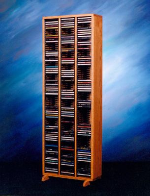 Solid Oak 240 CD Storage Tower - 309-4