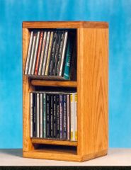 Solid Oak 28 CD Multimedia Storage Cabinet - 206