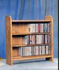 Solid Oak 3 Shelf Tabletop CD Cabinet - 302