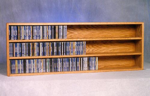 Solid Oak 354 CD Wall or Shelf Mount CD Cabinet - 303-4