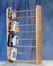 Solid Oak 4 Row Dowel DVD/VHS Rack - 405