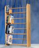 Solid Oak 4 Row Dowel DVD/VHS Rack - 405