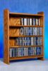 Solid Oak 4 Shelf Tabletop CD Cabinet - 402