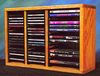 Solid Oak 40 CD and 16 DVD Storage Cabinet - 312-1CD/DVD