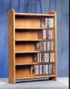 Solid Oak 5 Shelf Tabletop CD Cabinet - 502