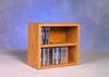 Solid Oak 52 CD Desktop or Shelf CD Cabinet - 203-1