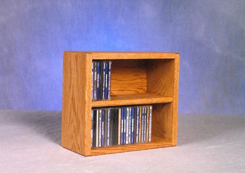 Solid Oak 52 CD Desktop or Shelf CD Cabinet - 203-1