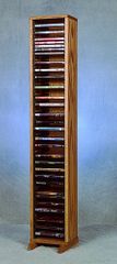 Solid Oak 64 Capacity DVD Storage Tower - 110-4DVD