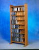 Solid Oak 8 Shelf Multimedia Storage Cabinet - 802