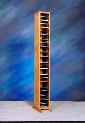 Solid Oak 80 CD Tabletop Storage Cabinet - 109-4