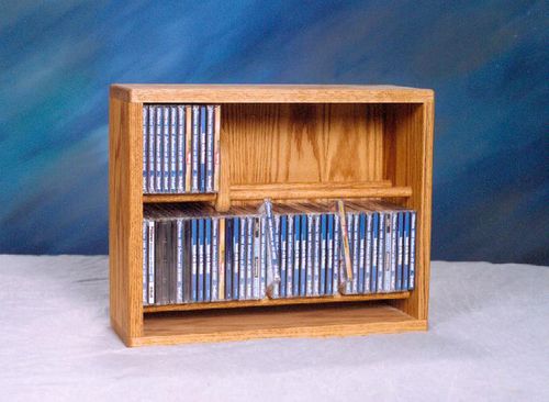 Solid Oak 84 CD Multimedia Storage Cabinet - 206-18