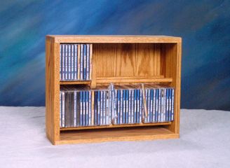 Solid Oak 84 CD Multimedia Storage Cabinet - 206-18
