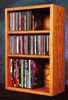 Solid Oak CD/DVD/VHS Combination Rack - 312-1W