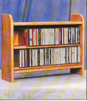 Solid Oak CD Storage Rack - 202