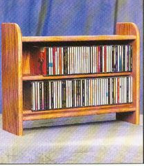 Solid Oak CD Storage Rack - 202