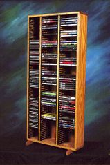 Solid Oak Combination Tower - CD / DVD - 313-4CD/DVD