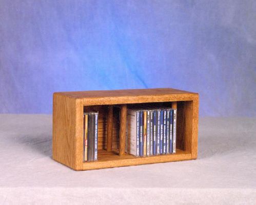 Solid Oak Desktop CD Cabinet - 103D-1
