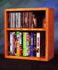Solid Oak Desktop or Shelf CD/DVD/VHS Combination Storage Rack - 211-1W