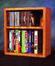 Solid Oak Desktop or Shelf CD/DVD/VHS Combination Storage Rack - 211-1W