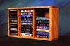 Solid Oak Desktop / Shelf Storage Cabinet For CD's and VHS Tapes - 313-1CD/VHS