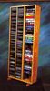 Solid Oak Storage Tower for CD's and VHS Tapes - 312-4CD/VHS