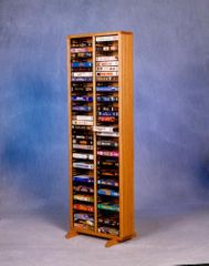 Solid Oak VHS Storage Tower  - 208-4VHS